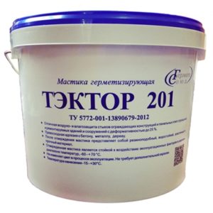 Мастика полиуретановая для швов ТЭКТОР 201 (серый, 12,5 кг)