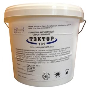 Акриловая мастика для герметизации ТЭКТОР 101 (серый, 15 кг)
