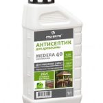 Антисептик консервант для древесины Medera 40 срок защиты до 20 лет (бутыль 1 л) концентрат 1:20