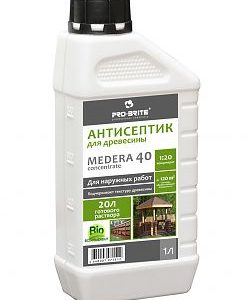 Антисептик для древесины консервант Medera 40 срок защиты до 20 лет (бутыль 1 л) концентрат 1:20
