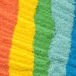 Цветной кварцевый песок Голубой RAL 5012 фракция 0,5 - 1,0 (мешок 25 кг)