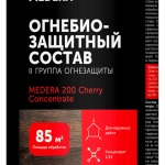 Огнебиозащита до 20 лет Medera 200 Вишня (бутыль 1 л) II группа, концентрат 1:15 Для наружных работ