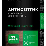 Антисептик консервант для наружных и внутренних работ по дереву Medera 40 срок защиты до 20 лет (бутыль 1 л) концентрат 1:20