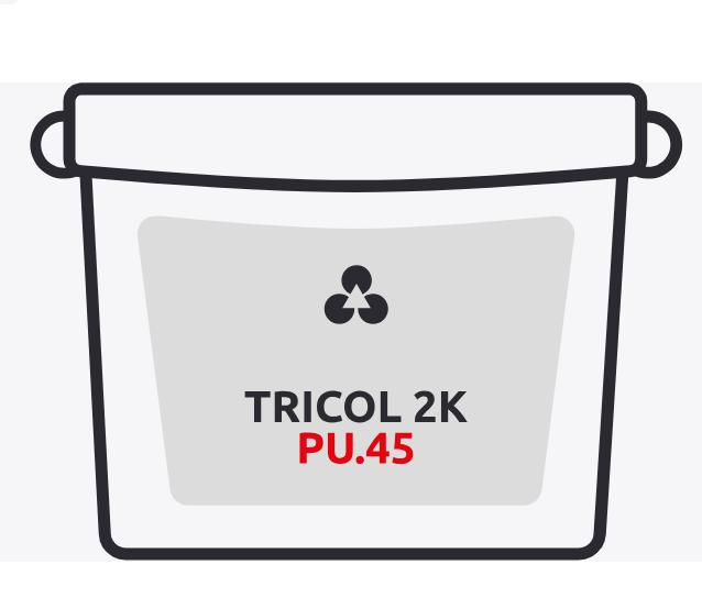Клей для рефрижераторов, фургонов, холодильных камер TRICOL 2K PU.45
